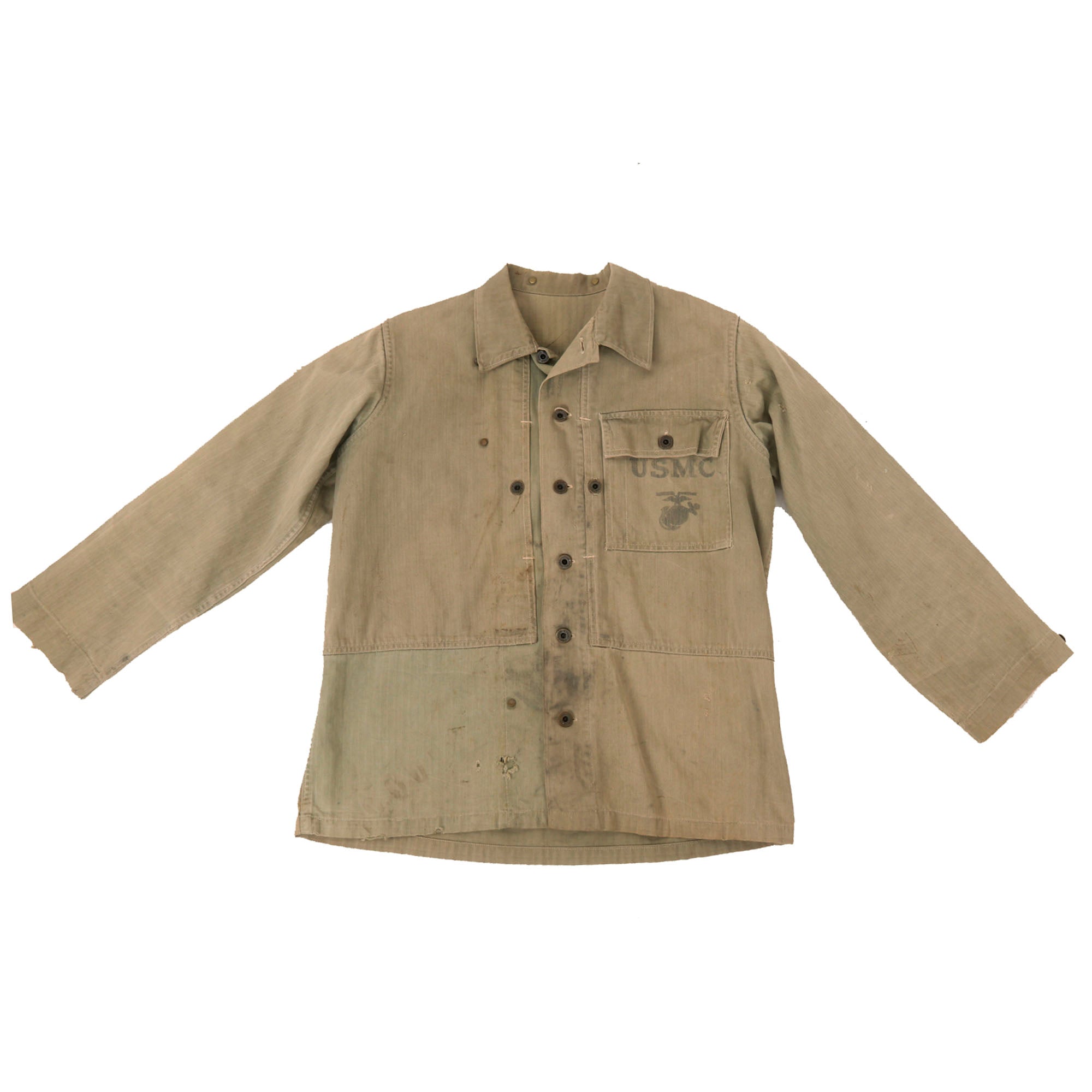 Original U.S. WWII USMC HBT Herringbone Twill P44 Combat Field