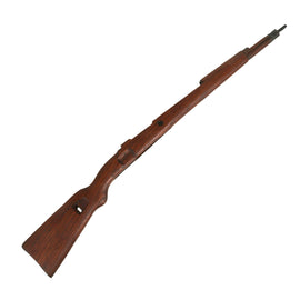 Original German WWII Non-laminated Karabiner 98k Stock Set with Flat Butt Plate and No Bolt Hole - K98k