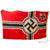 Original German WWII Service Worn Kriegsmarine 150cm x 250cm Wool Naval Battle Flag - Reichskriegsflagge Original Items