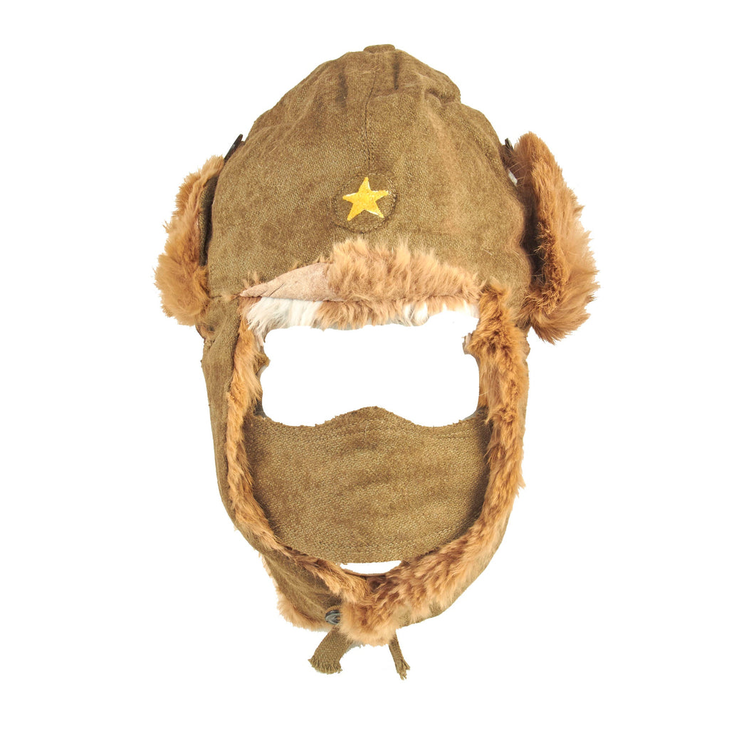 Original WWII Imperial Japanese Army Winter Insulated Cap - dated 1943 Original Items