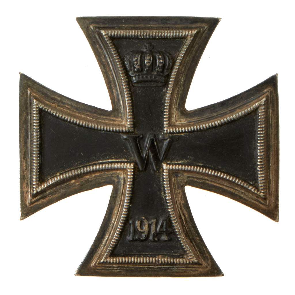 Original Imperial German WWI Prussian Iron Cross First Class 1914 with Pinback - Unmarked - EKI Original Items
