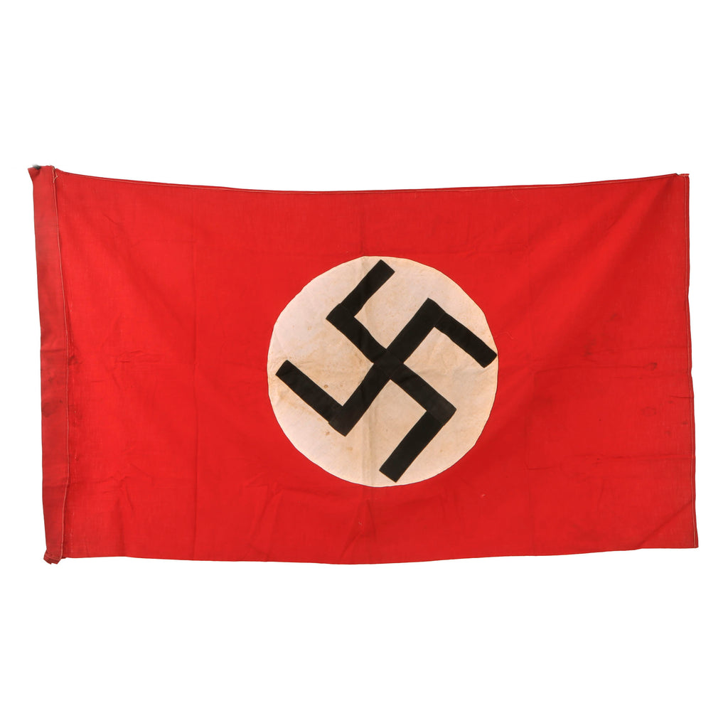 Original German WWII Cottage Industry Home Made NSDAP Double Sided National Political Flag - 30" x 50"