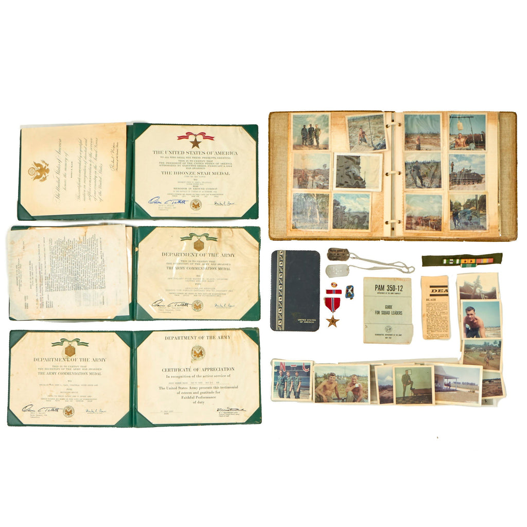 Original U.S. Vietnam War 1st Infantry Division Bronze Star Ephemera Grouping - Buddy E. Blair Original Items
