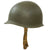 Original U.S. WWII 1943 M1 McCord Front Seam Fixed Bale Helmet with Camouflage Painted Firestone Liner Original Items