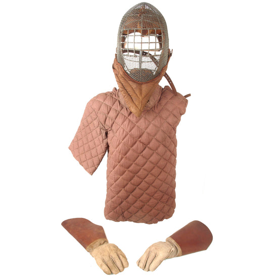 Original U.S. WWI Army Model 1916 Infantry Saber Fencing Set with Mask, Vest & Gauntlets Original Items