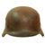 Original German WWII Battle Damaged M40 Single Decal Luftwaffe Helmet with Relic Liner & Chinstrap - ET64 Original Items