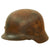 Original German WWII Battle Damaged M40 Single Decal Luftwaffe Helmet with Relic Liner & Chinstrap - ET64 Original Items