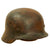 Original German WWII Battle Damaged M40 Single Decal Luftwaffe Helmet with Relic Liner & Chinstrap - ET64 Original Items