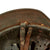 Original German WWII Battle Damaged M40 Single Decal Luftwaffe Helmet with Relic Liner & Chinstrap - ET64 Original Items