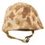 Original U.S. WWII/Korean War M1 Schlueter Front Seam Fixed Bale Helmet with CAPAC Liner and Blue Anchor 1953 USMC Cover With Stenciled Eagle, Globe and Anchor Original Items