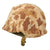Original U.S. WWII/Korean War M1 Schlueter Front Seam Fixed Bale Helmet with CAPAC Liner and Blue Anchor 1953 USMC Cover With Stenciled Eagle, Globe and Anchor Original Items