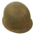 Original U.S. WWII/Korean War M1 Schlueter Front Seam Fixed Bale Helmet with CAPAC Liner and Blue Anchor 1953 USMC Cover With Stenciled Eagle, Globe and Anchor Original Items