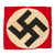 Original German WWII NSDAP Double Sided National Political Flag Cutoff Center Insignia Section - 20 ½" x 22" Original Items