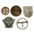 Original German WWII USGI Bring Back Tinnie Event Badge and Stickpin Grouping - 16 Items Original Items