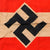Original German WWII HJ National Youth Organization Small Cloth Flag with Hanger Ties - 14" x 19 1/2" Original Items