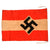 Original German WWII HJ National Youth Organization Small Cloth Flag with Hanger Ties - 14" x 19 1/2" Original Items