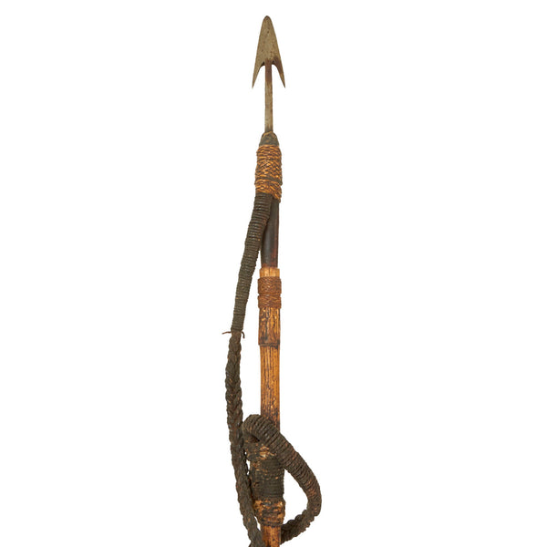 Original Victorian Era Native African Rope Spear - 90” or 7½ feet long ...