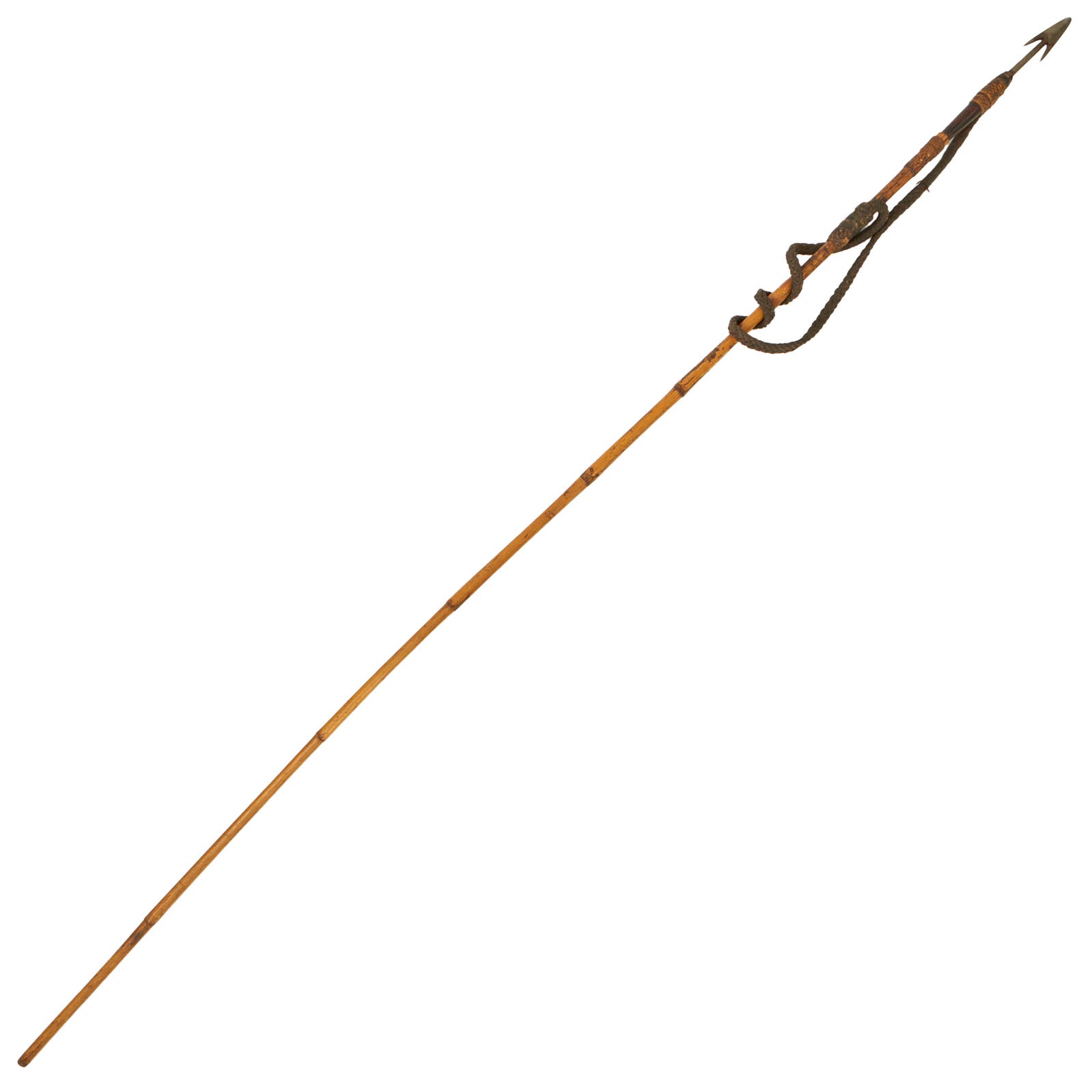 Original Victorian Era Native African Rope Spear - 90” or 7½ feet long ...