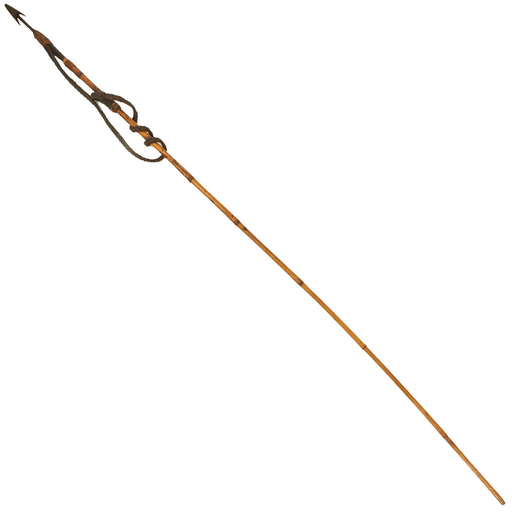 Original Victorian Era Native African Rope Spear - 90” or 7½ feet long ...