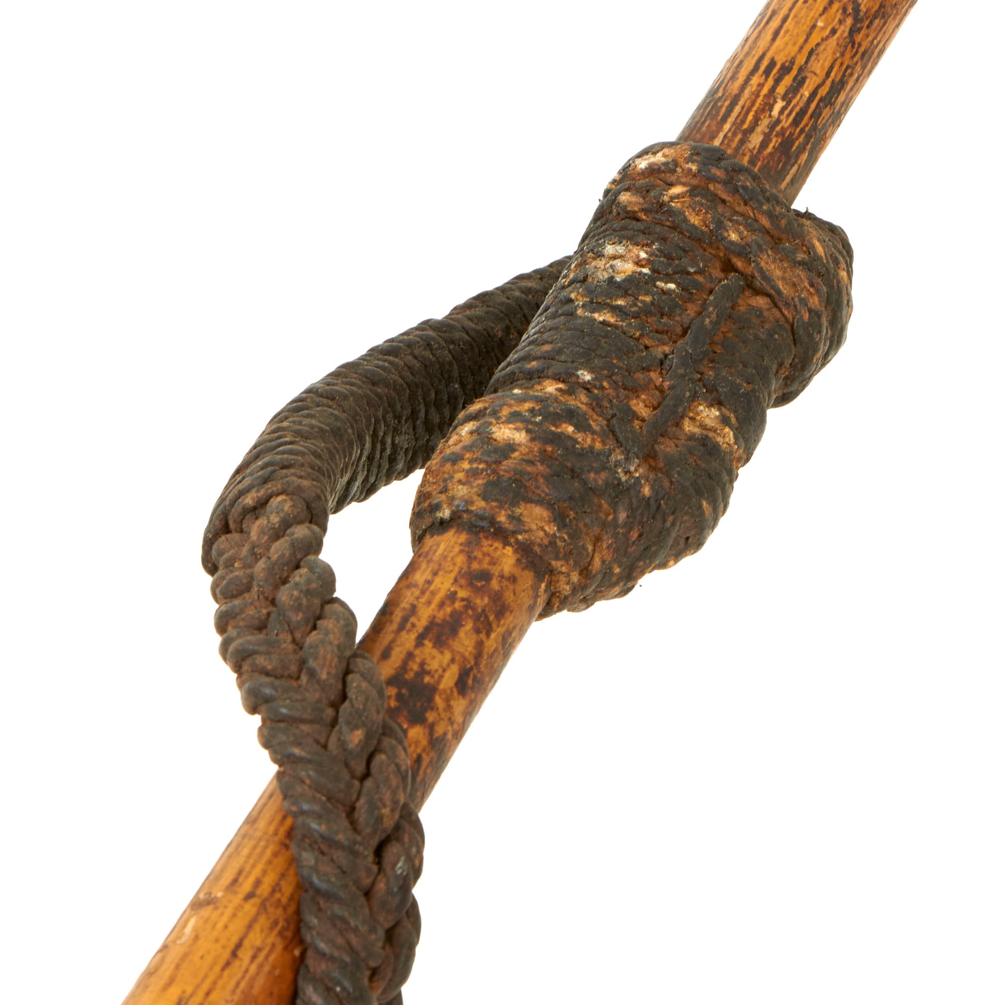 Original Victorian Era Native African Rope Spear - 90” or 7½ feet long ...