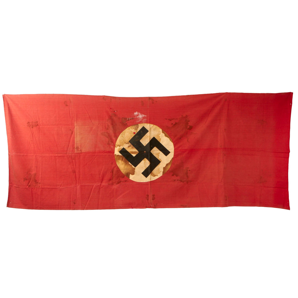 Original German WWII USGI Bring Back NSDAP Large Double Sided National Political Banner Flag - 38" x 95" Original Items