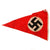 Original German WWII Set of Three Small NSDAP National Socialist Multi-Piece Pennant Flags Original Items