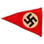 Original German WWII Set of Three Small NSDAP National Socialist Multi-Piece Pennant Flags Original Items