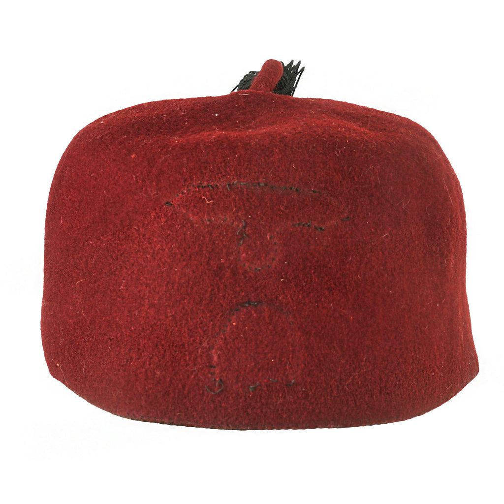 Original German WWII Waffen SS M43 Maroon Parade Fez for Foreign Volunteers with Tassel & Sweatband - Missing Insignia - Size 57 Original Items