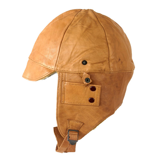 Original U.S. WWI Era Private Purchase Aero Squadron Leather Flying Helmet Original Items