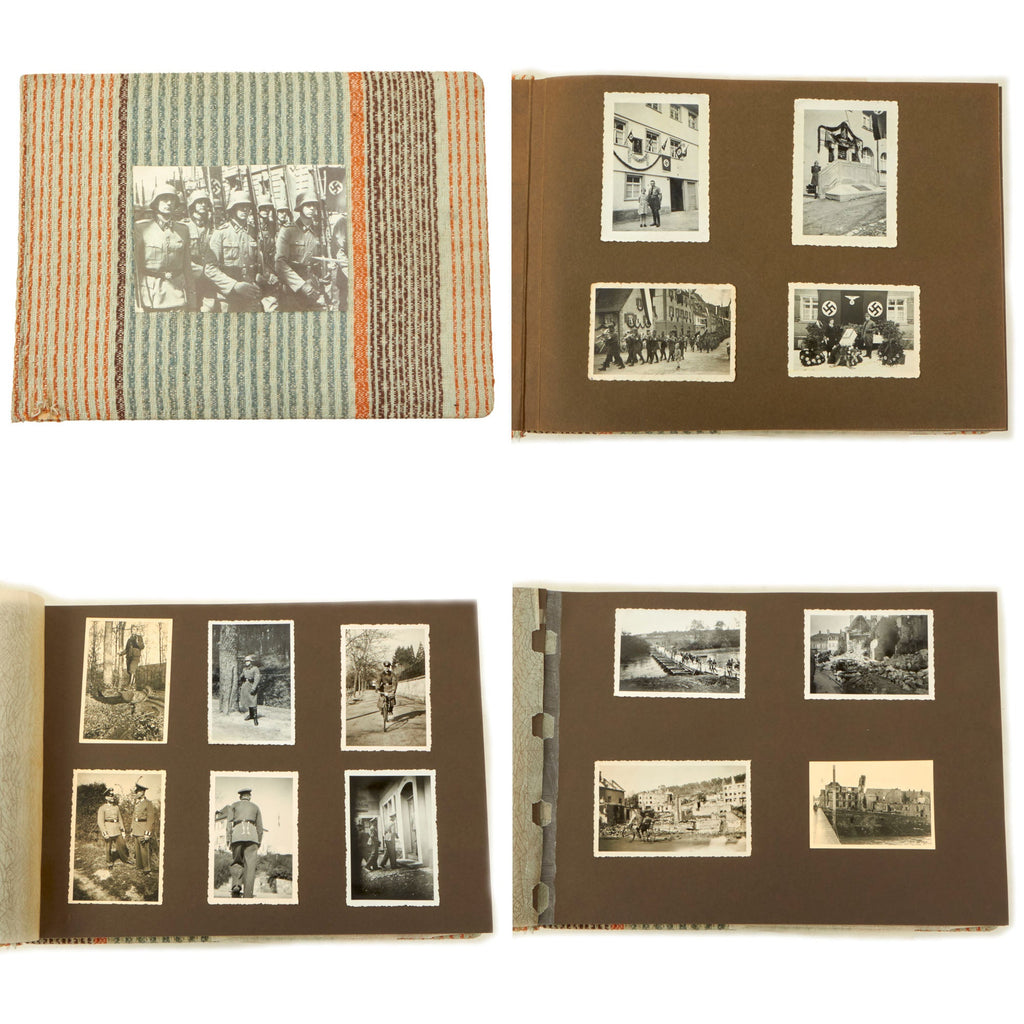 Original German WWII Personal Photo Album Showing SS Soldiers, Political Meetings, Battle Scenes, and More! - 114 Pictures Original Items