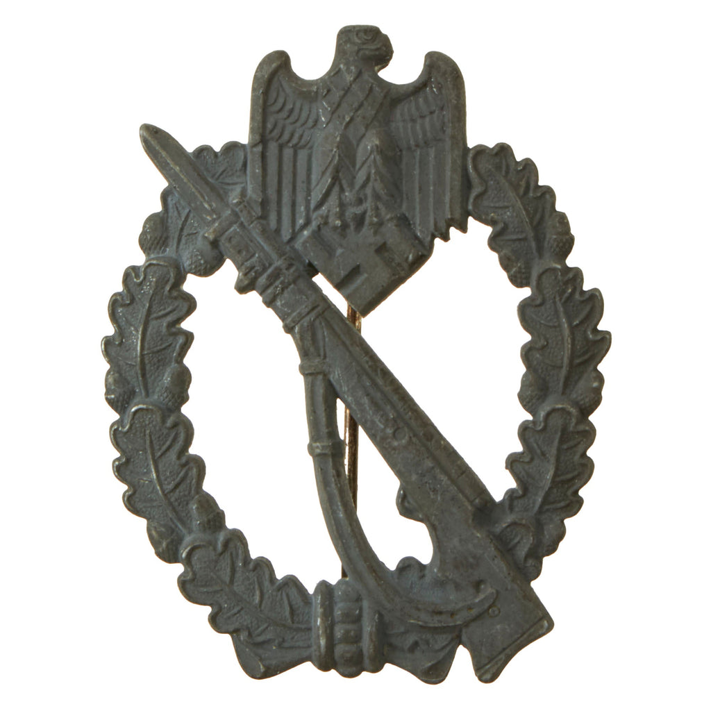 Original German WWII Silver Grade Infantry Assault Badge by Fritz Zimmerman und Söhne of Lüdenscheid Original Items