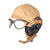 Original U.S. WWII Army Air Force Aviator Flight Helmet Set - Pilot’s Goggles & AN-H-15 Helmet with Earphones Original Items