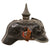 Original Imperial German WWI Wartime Depot-Refurbished Prussian EM/NCO Infantry M1915 Pickelhaube Spiked Helmet Original Items