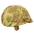 Original U.S. WWII M1 McCord Front Seam Fixed Bale Helmet with Seaman Paper Co Liner & HBT Camouflage Cover Original Items
