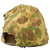 Original U.S. WWII M1 McCord Front Seam Fixed Bale Helmet with Seaman Paper Co Liner & HBT Camouflage Cover Original Items