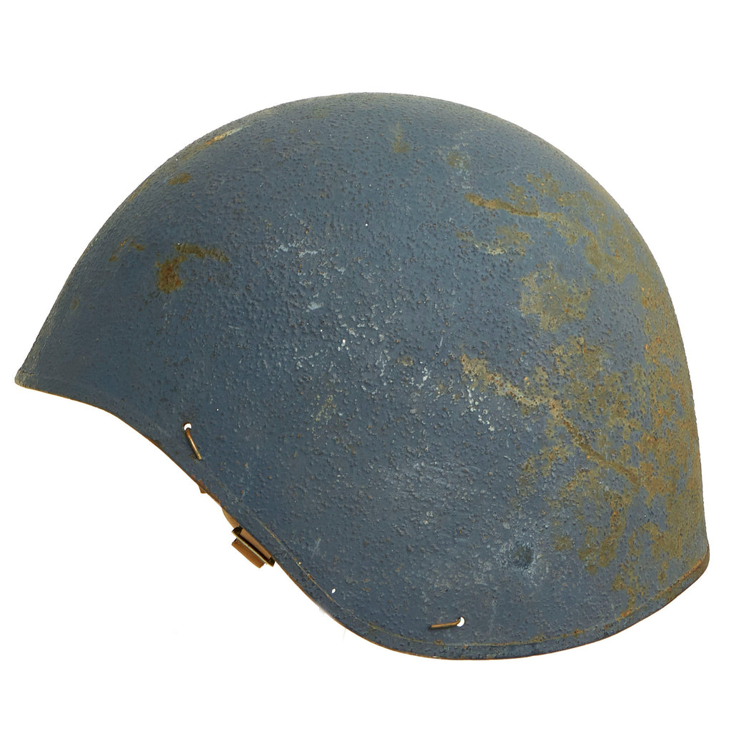 Original U.S. WWII Navy USN MK2 Talker Flak Helmet with Chin Strap - Complete Original Items