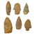 Original Native American Late Archaic to Woodland Period Arrowheads Excavated from Limestone County Alabama - Set of 5 Original Items