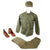 Original U.S. WWII Identified USMC HBT Herringbone Twill P41 Utility Combat Uniform & Boot Grouping - Lieutenant & Later Colonel John J. Wade Jr. Original Items