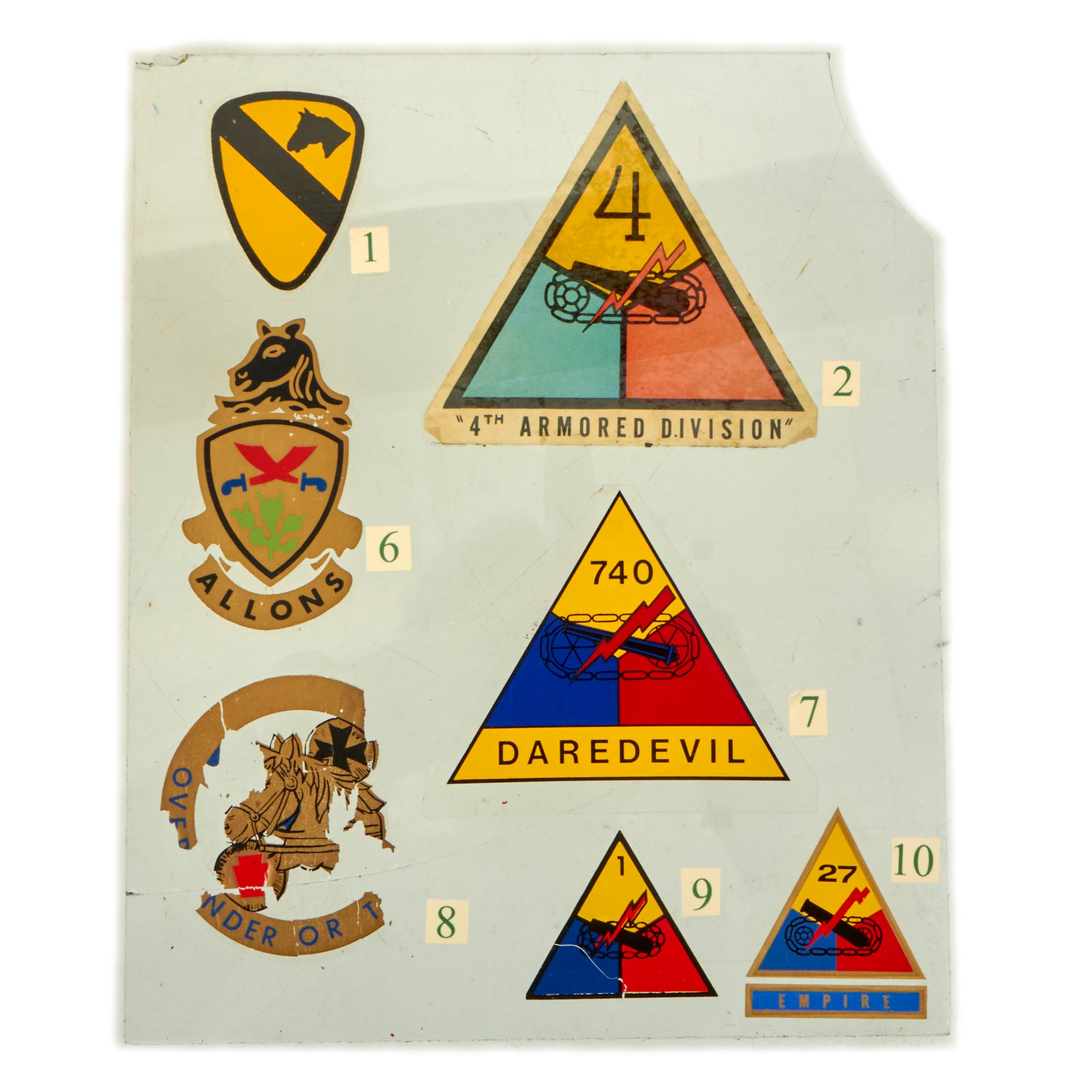 Original U.S. WWII to Cold War Era Armored Division Decals, Sticker an ...