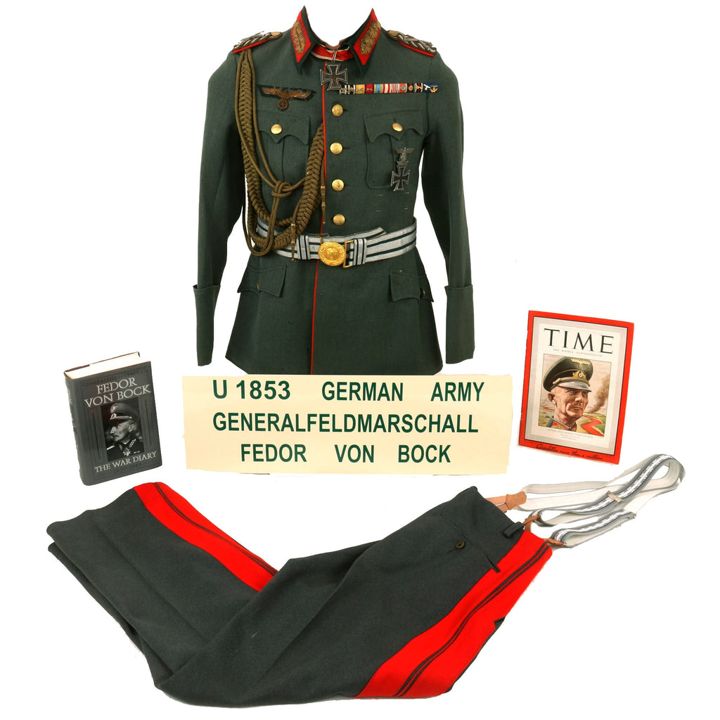 Original German WWII Heer Army Group Commander Generalfeldmarschall Fedor von Bock Uniform & Research Set - Formerly Part of the A.A.F. Tank Museum Original Items