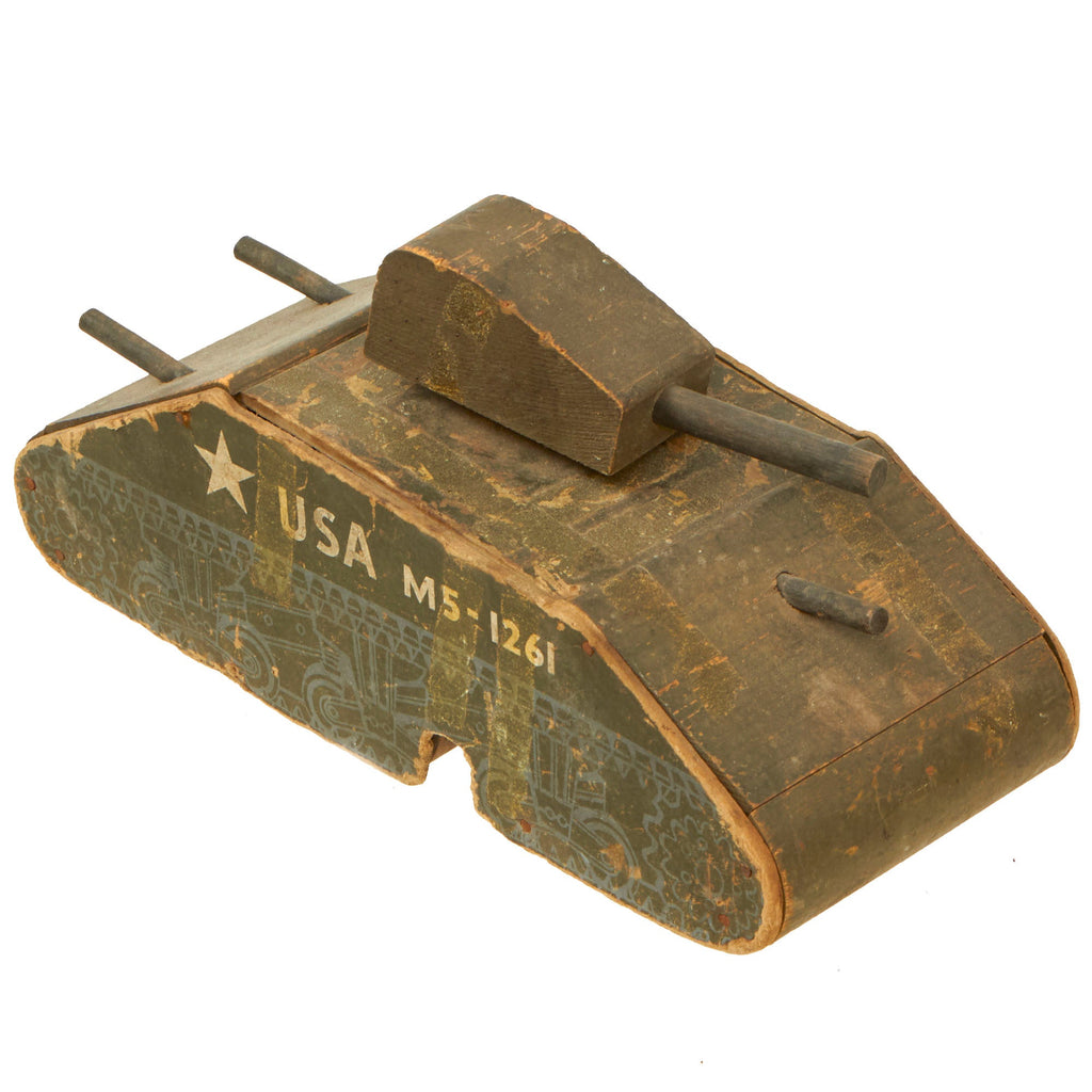 Original U.S. WWII Wartime Economy Paper / Cardboard Toy Tank Original Items