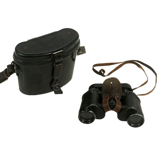 Original German WWII 6x30 Dienstglas Binoculars by Voigtlander & Sons, Brunswick in Bakelite Carry Case Original Items