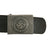 Original German WWII Police Black Preßstoff Belt with Pebbled Aluminum EM/NCO Buckle - Belt Torn Through Original Items