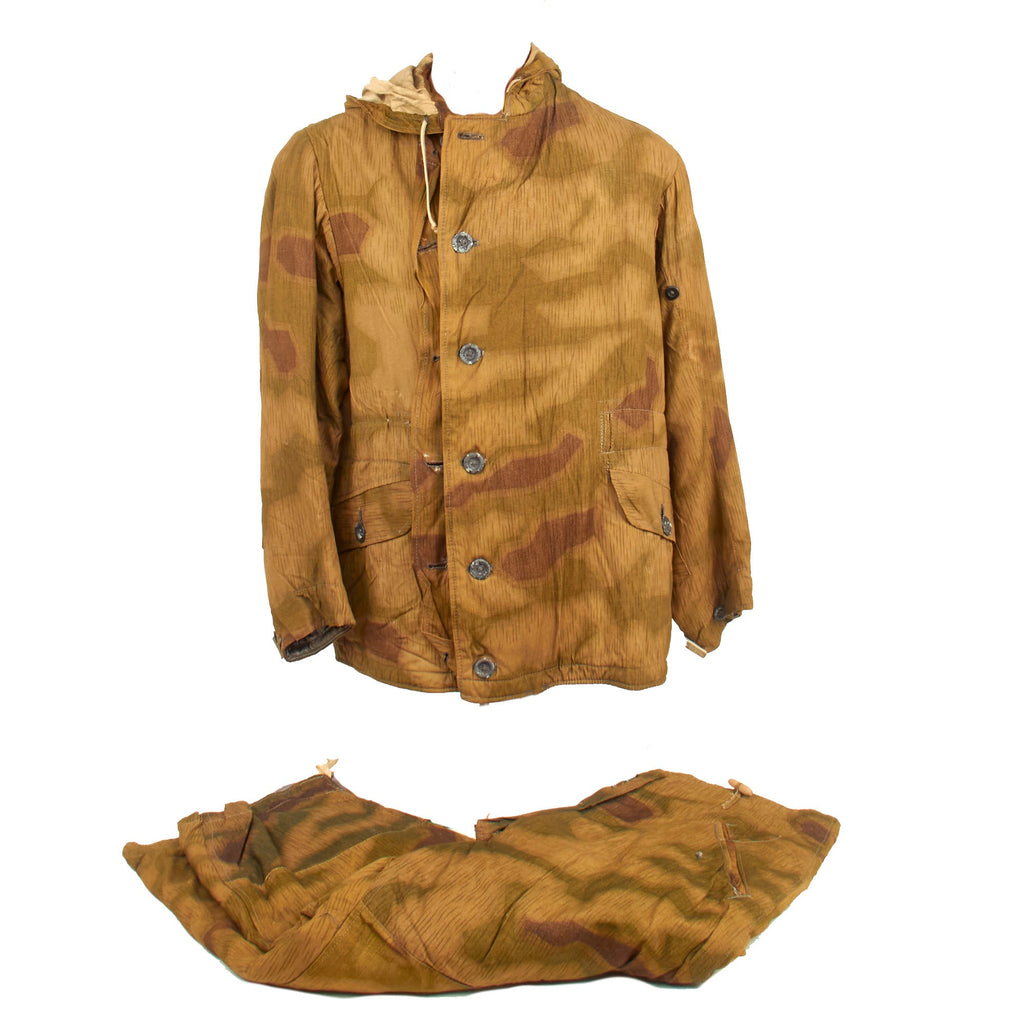 Original German WWII Sumpftarnmuster Swamp Pattern Camouflage Pattern Winter Parka with Pants - Non Reversible Original Items