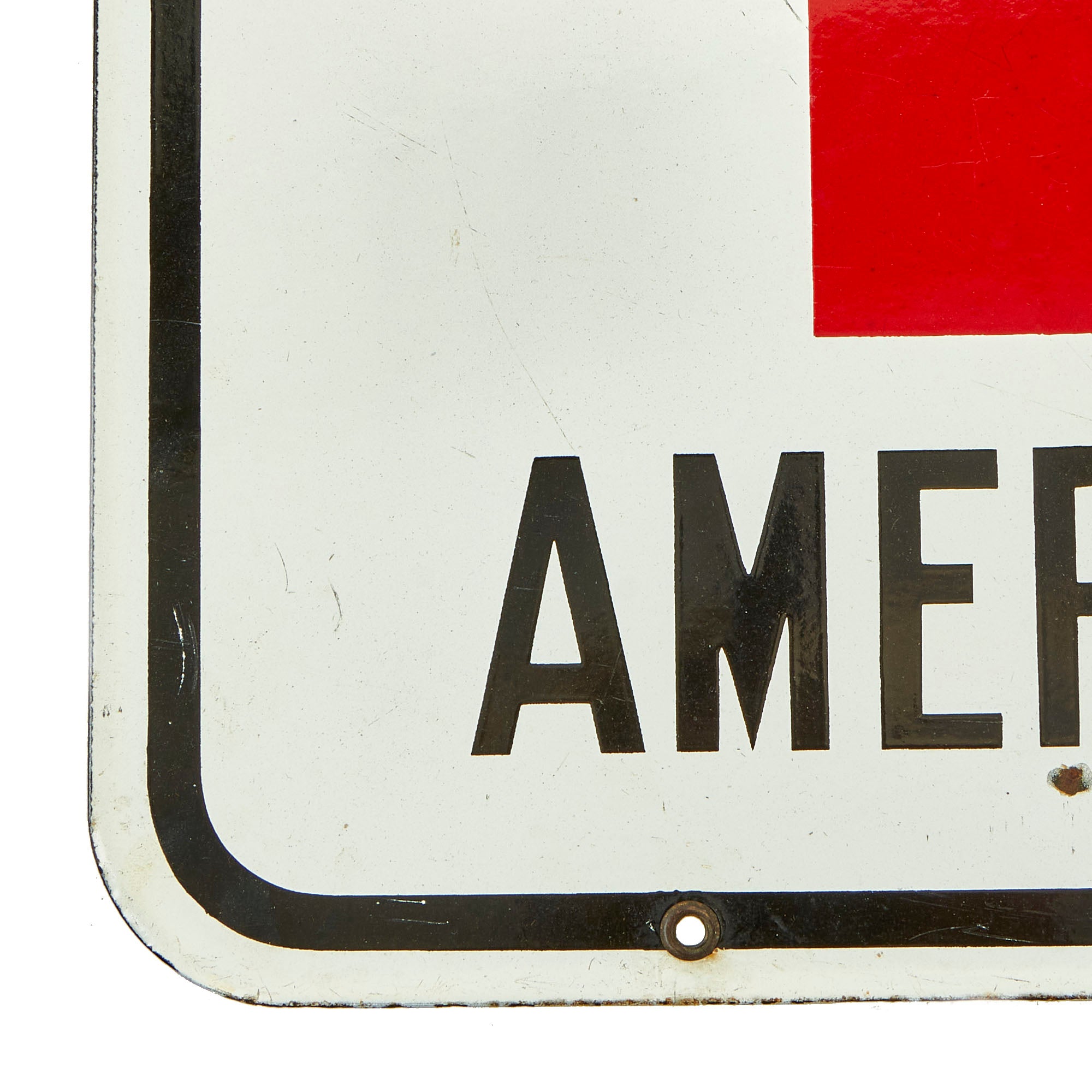 Original U.S. WWII / Post War Era “Emergency First Aid Red Cross” Enam ...