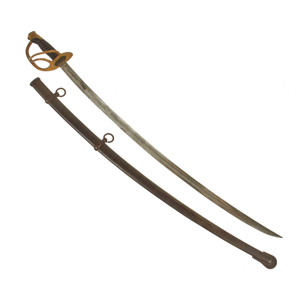 Original U.S. Civil War M1860 Light Cavalry Saber by Ames Mfg. Co. with Scabbard - dated 1864 Original Items