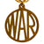 Original U.S. Vietnam War Era Brass “WAR” Gag Pendant for Opposition to Anti-War Movement - As Worn by SOG Team Members In Country Original Items