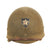 Original U.S. WWII Bullet Struck M1 McCord Front Seam Fixed Bale Helmet with 2nd Infantry Division Painted Westinghouse Liner - Unmatched Set Original Items