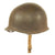 Original U.S. WWII Matched Bullet Struck 1942/43 M1 McCord Front Seam Fixed Bale Helmet with 2nd Infantry Division Painted Westinghouse Liner - With NCO Horizontal “Follow Me” Stripe Original Items