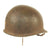 Original U.S. WWII Matched Bullet Struck 1942/43 M1 McCord Front Seam Fixed Bale Helmet with 2nd Infantry Division Painted Westinghouse Liner - With NCO Horizontal “Follow Me” Stripe Original Items